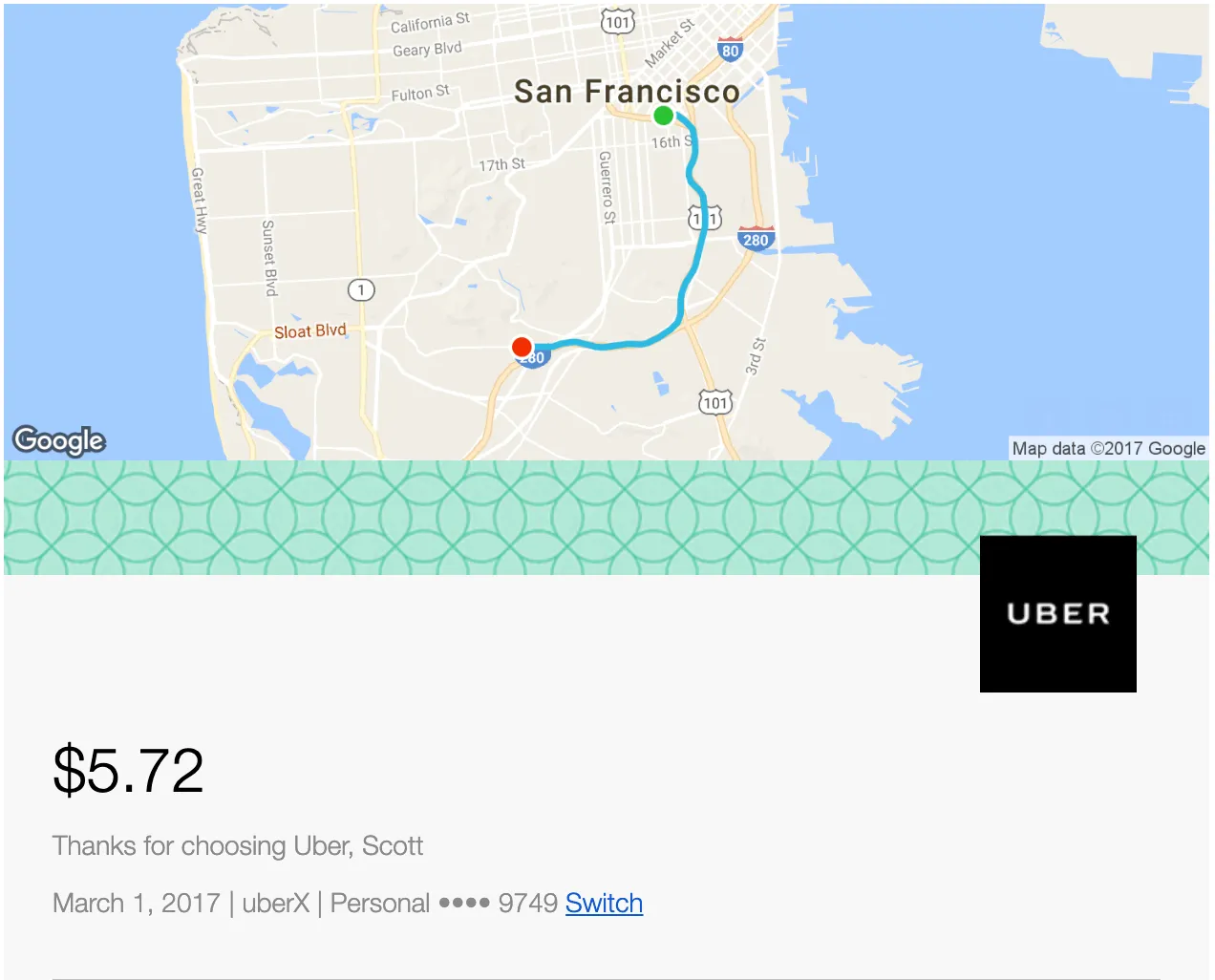 5 dollar uber | five dollar uber in sf circa 2017. Currently $17 for the same trip